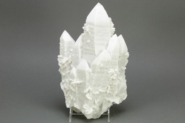 Milky, Candle Quartz Crystal Cluster - Inner Mongolia #226034
